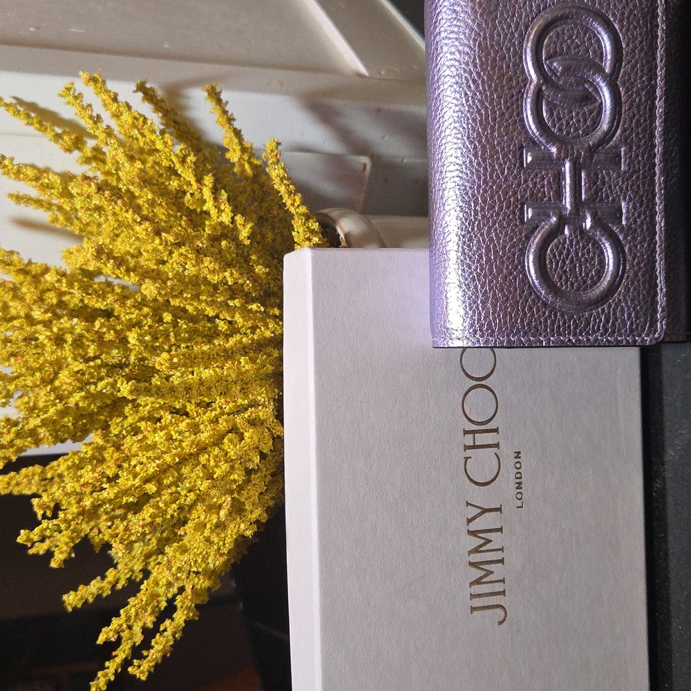 NWT Jimmy Choo Lavender Metallic Wallet